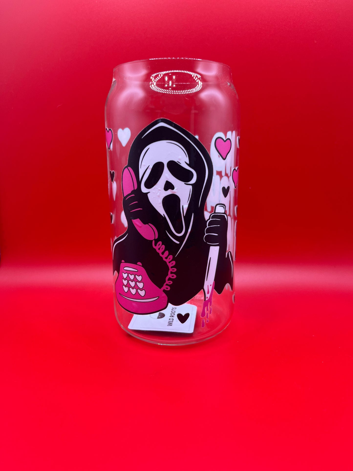 No, You Hang Up 16oz Ghostface Valentine’s s Glass Cup